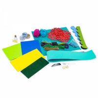 Set de artizanat pentru a crea sirena, accesorii colorate sau bratara de prietenie, Grafix R06-0188